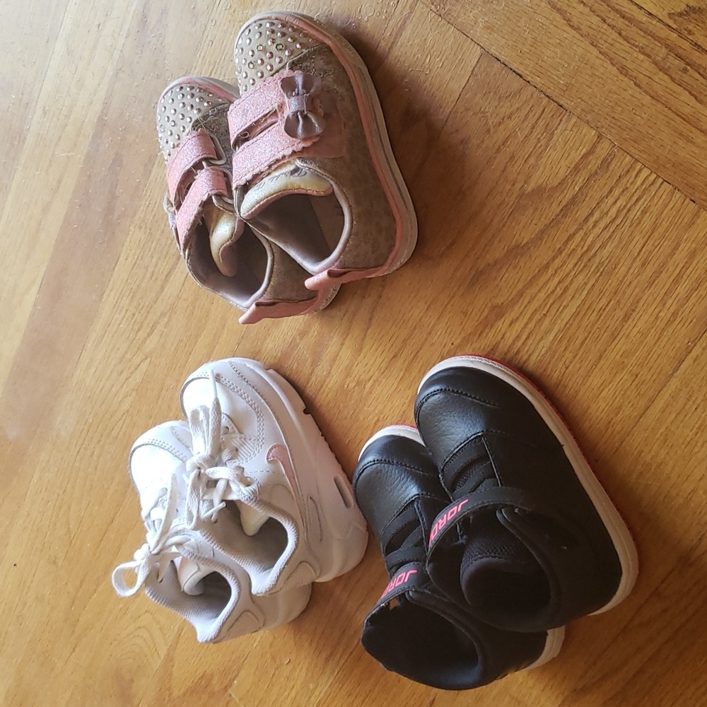 Nike air and Jordans...both toddler